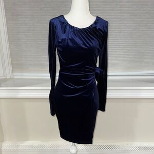 Speechless Midnight Blue Long Sleeve Dress